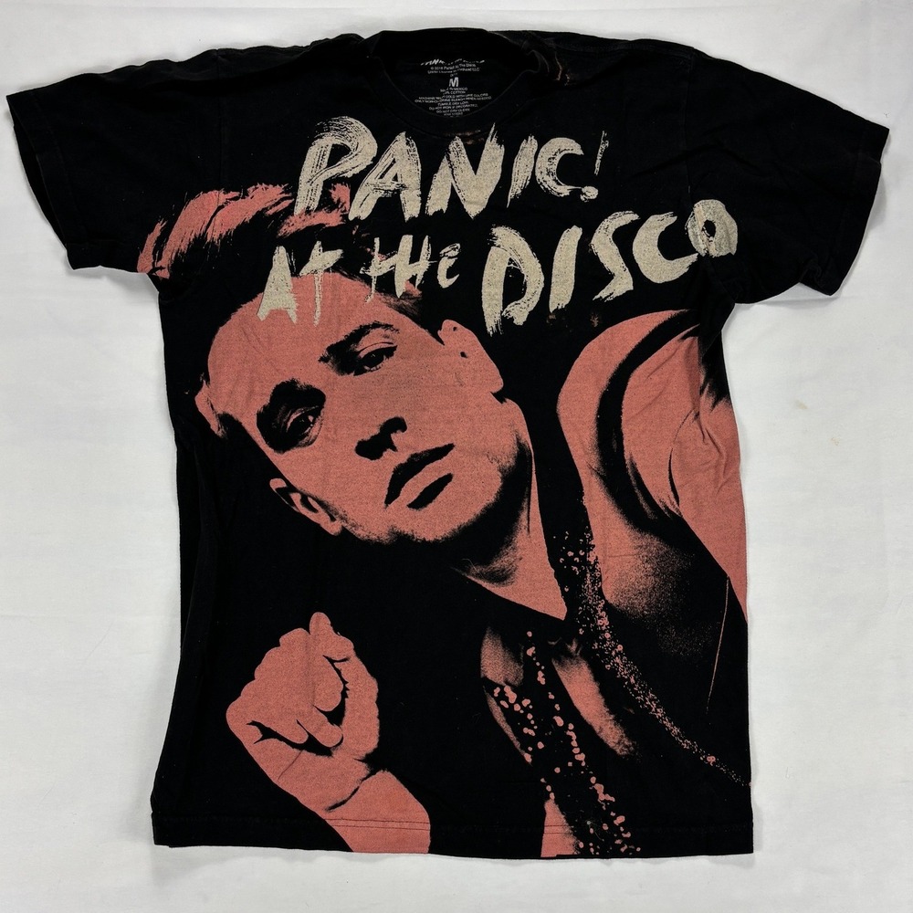 Panic! At The Disco‎ Graphic T-Shirt Black Band Tee Medium 2018 Tour